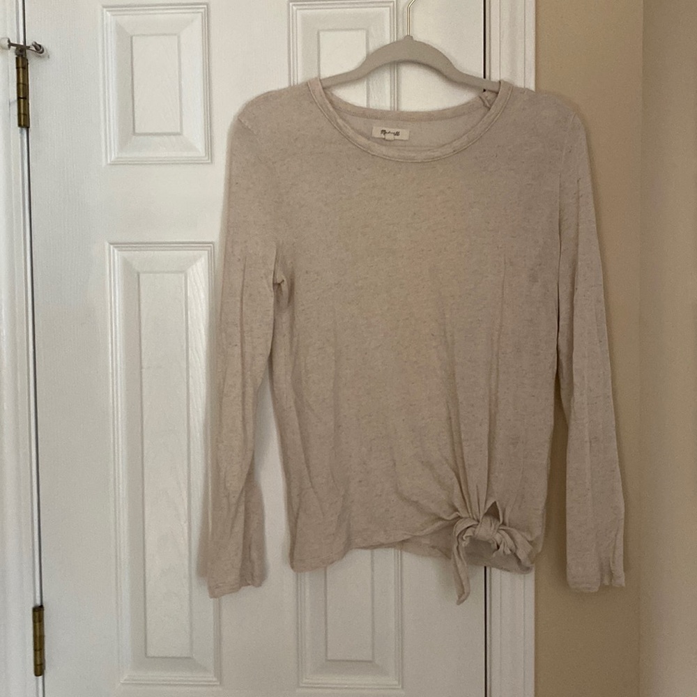 Medium, Madewell Long Sleeve T-Shirt in Oatmeal Heather